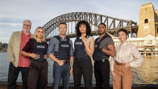 William McInnes, Tuuli Narkle, Todd Lasance, Olivia Swann, Sean Sagar and Mavournee Hazel in NCIS: Sydney