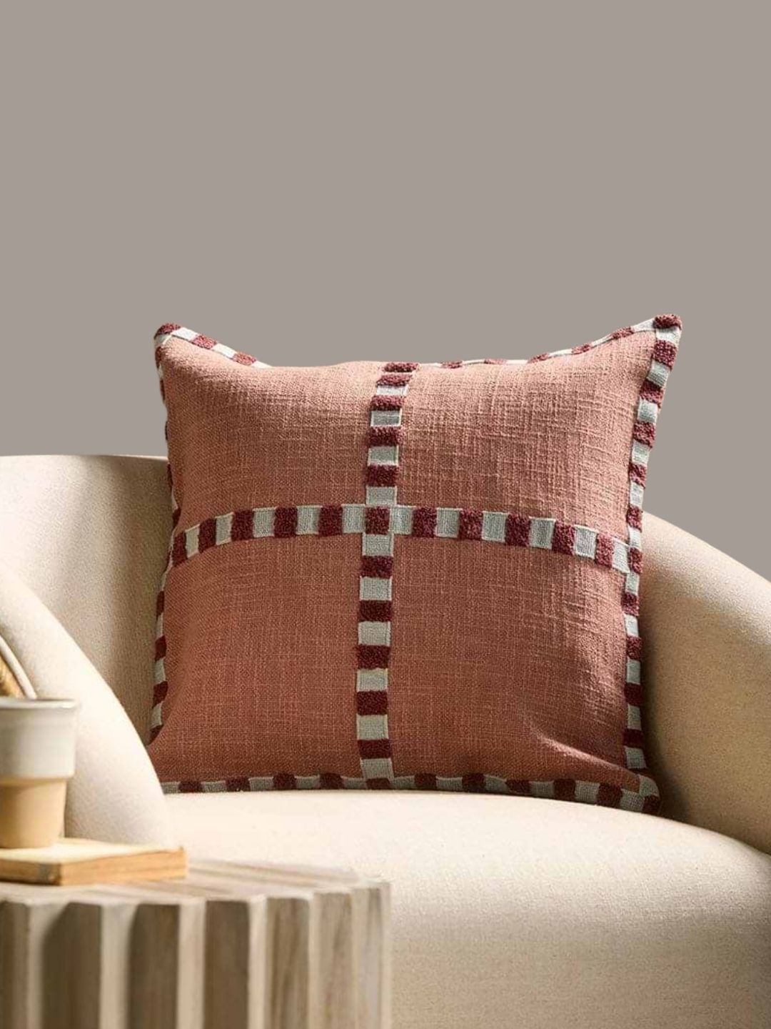 Cox &amp;amp; Cox, Kruis Cotton Cushion Cover
