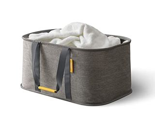 Joseph Joseph Hold-All - Collapsible Folding 35l Washing Laundry Basket Bag, Durable Fabric, Moisture Resistant, Grey