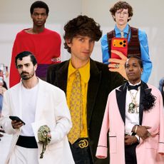 A collage of the colourful accessory trend that has been dominating menswear this autumn. 
