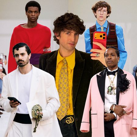 A collage of the colourful accessory trend that has been dominating menswear this autumn. 