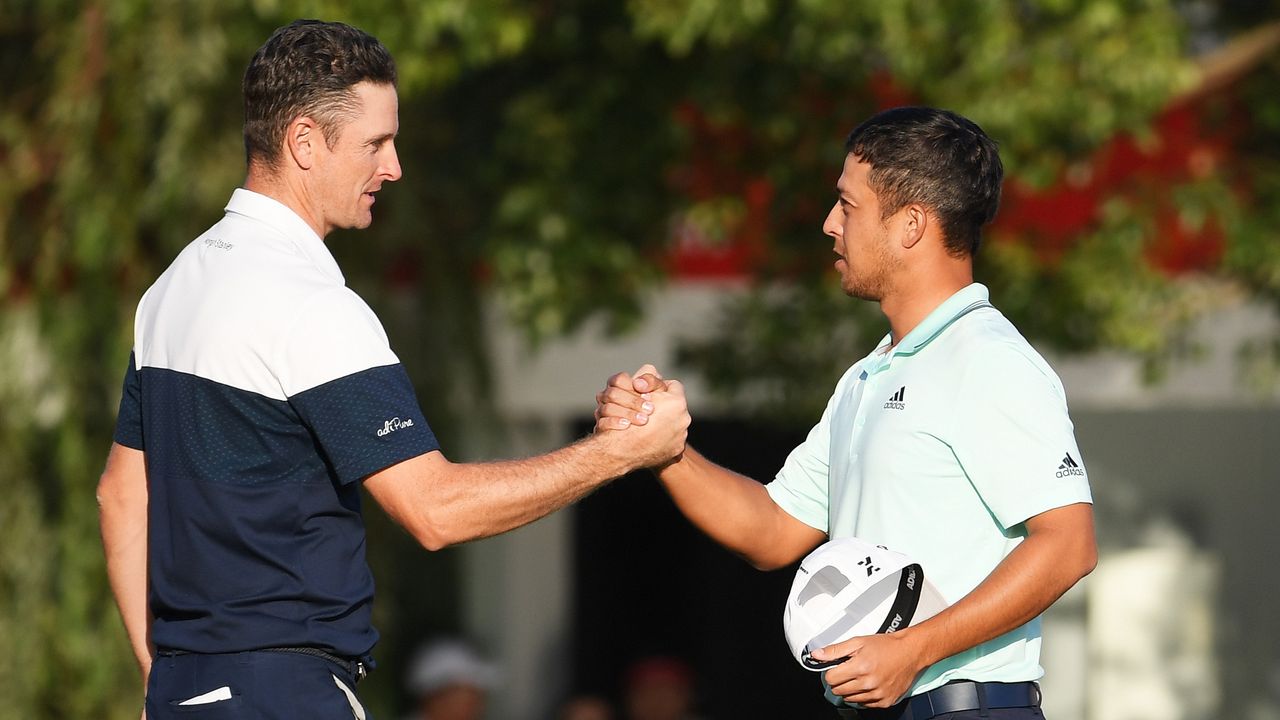 Justin Rose and Xander Schauffele at the 2018 WGC-HSBC Champions