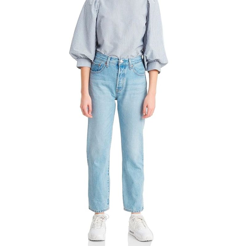 Levi's 501 jeans on model 