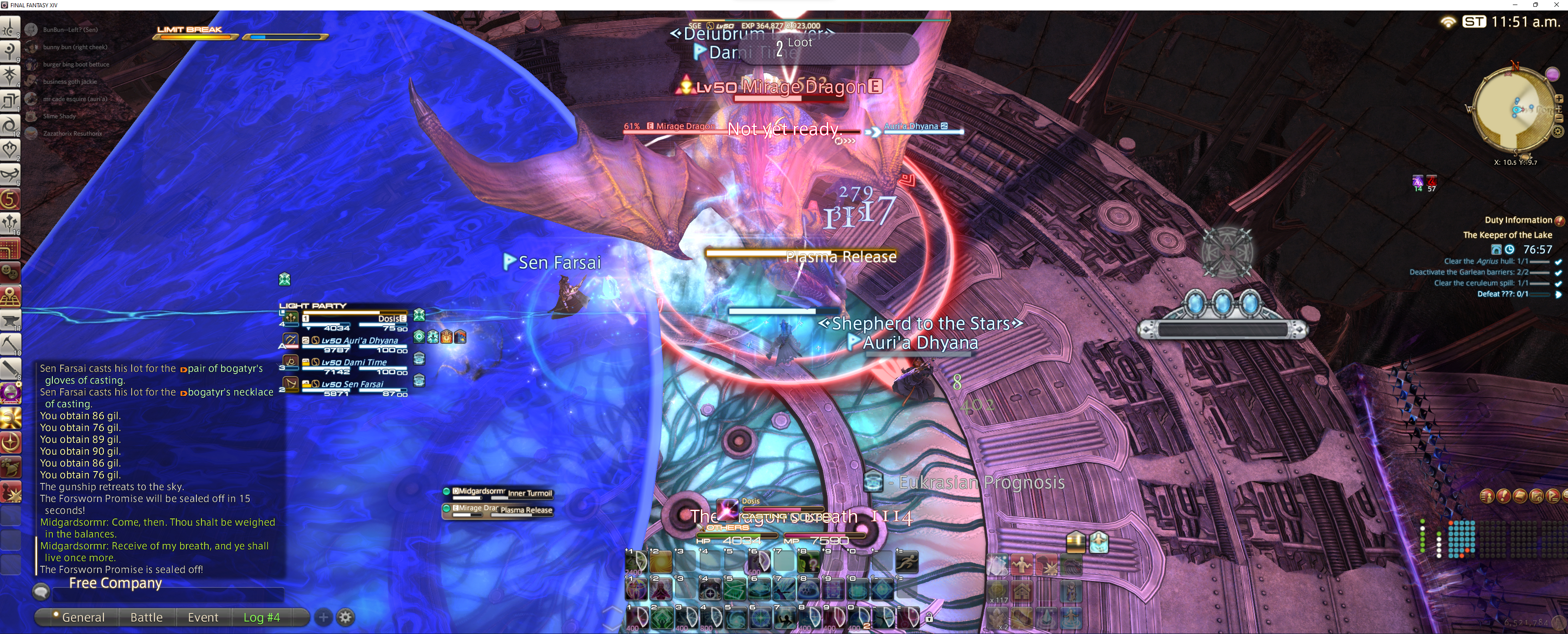 FFXIV, dungeon screenshot, from a Sage's point of view.