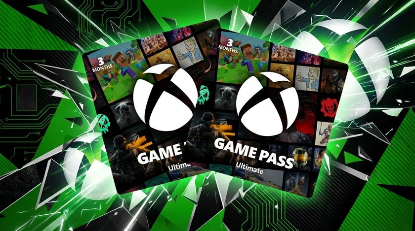 Two Xbox Game Pass Ultimate (3-months) codes on a field of green and black.