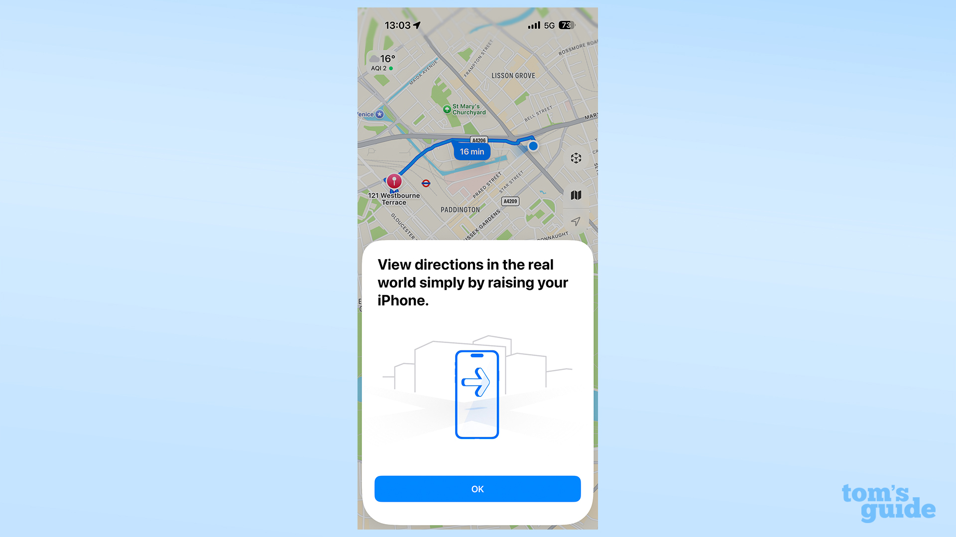 Apple Maps Guide Me notification