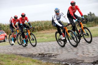 ARENBERG, FRANCE - SEPTEMBER 30: during the 118th Paris - Roubaix 2021 - Training Day 1 / #ParisRoubaix / on September 30, 2021 in Arenberg, France. (Photo by Bas Czerwinski/Getty Images)