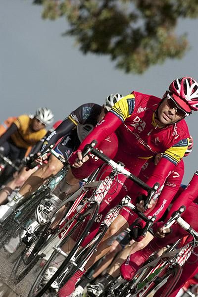 Tour leader Rhys Pollock (Drapac Porsche) in the peloton during stage three.