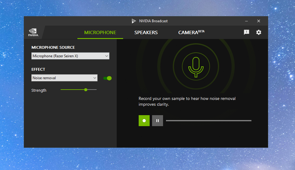 could not start mic pipeline nvidia broadcast