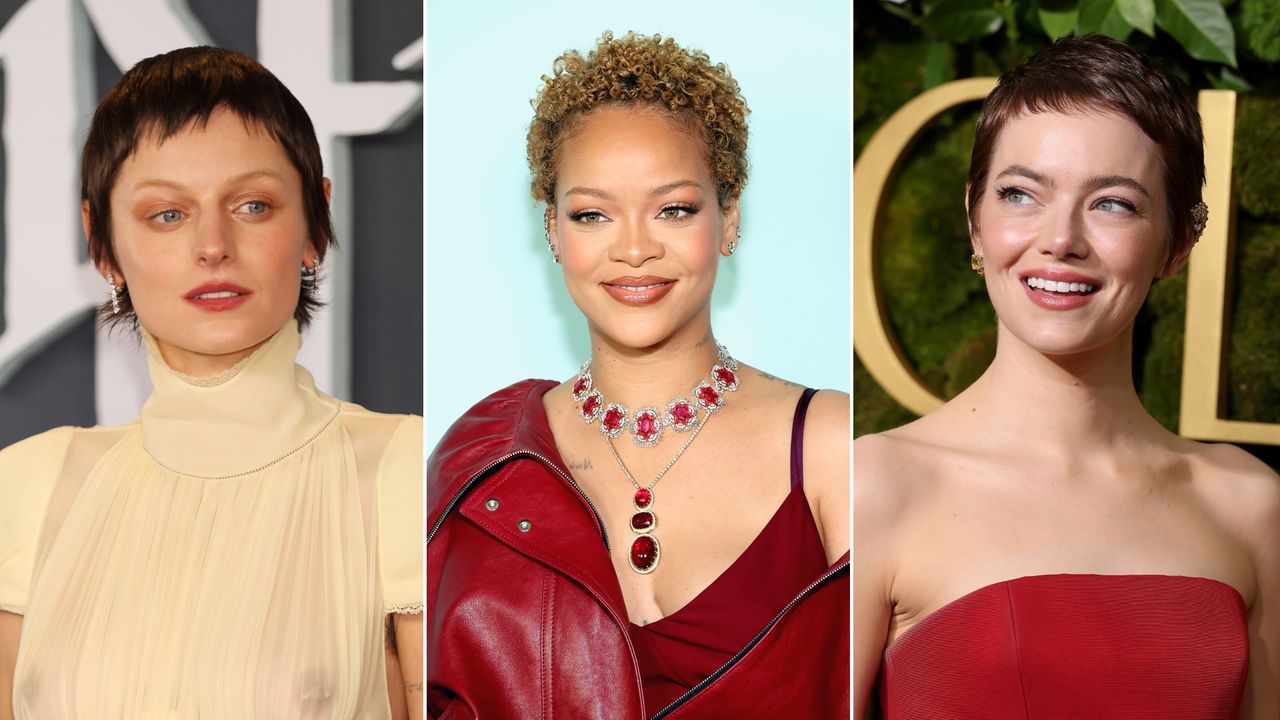 Celebrity Pixie Cuts Emma Stone Rihanna Emma Corrin