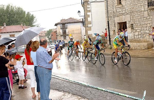 A token rain shower provides some relief