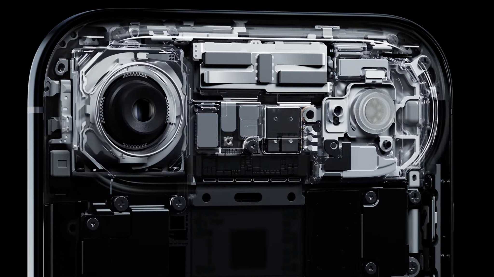 iPhone Air logic board and camera see-thru teardown
