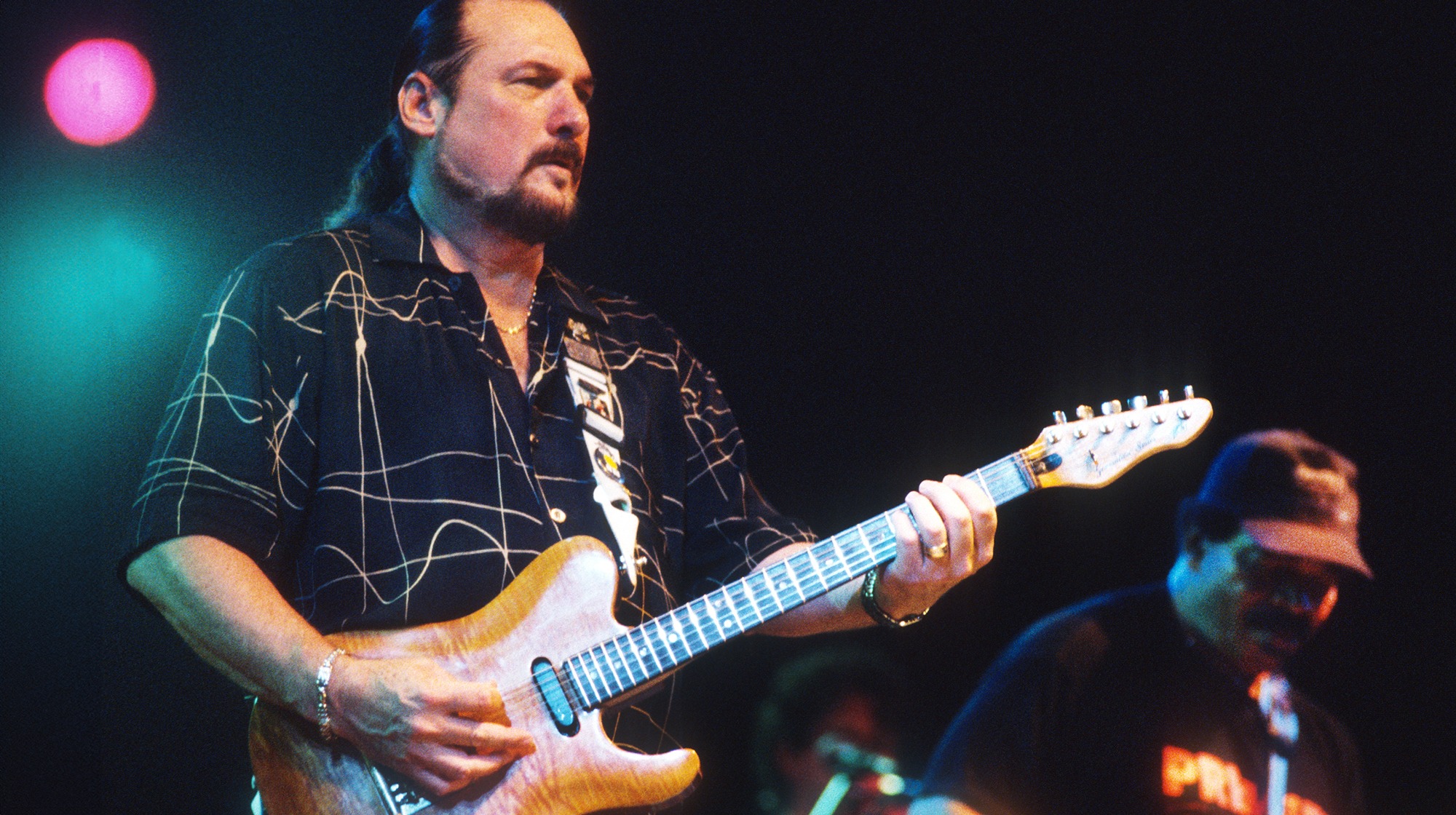 The Blues Brothers Band: Steve Cropper, Matt &#039;Guitar&#039; Murphy, Belgium Rhythm and Blues Festival (BRBF), Peer, Belgium, 18 July 1998.
