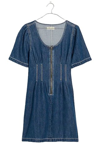 Madewell Denim Mini Dress With Darts In Pixie Wash (was $128) 