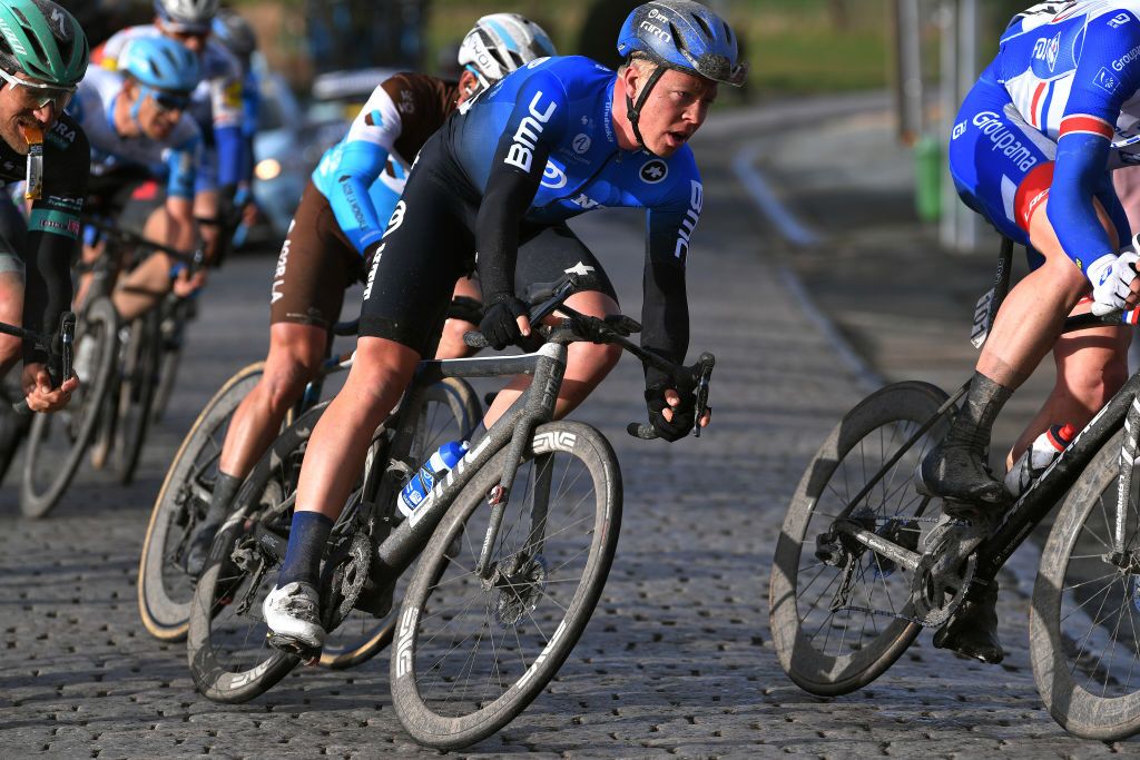 Michael Valgren (NTT Pro Cycling) at the 2020 Omloop Het Nieuwsblad