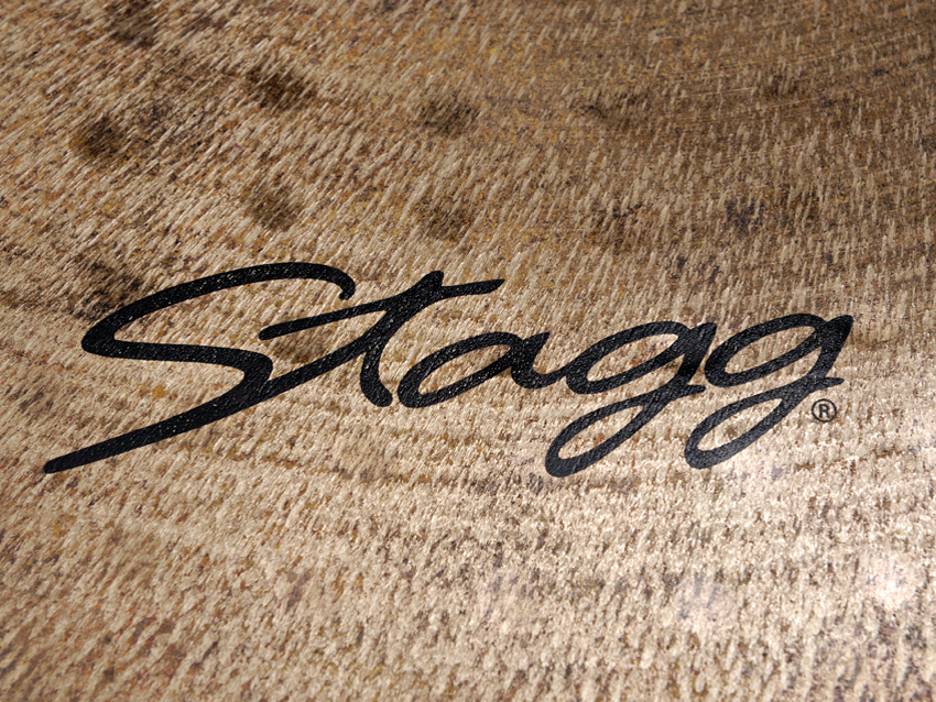 The cymbals feature the familiar Stagg logo, as well as a new art deco-style VB.