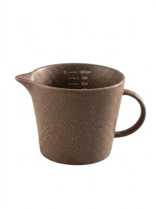 The Edited Life Speckled Mesuring Jug Dark Brown
