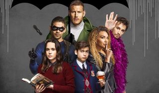 The Umbrella Academy The Hargreeves family stand together