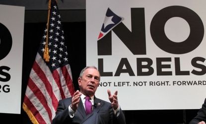 New York City Mayor Michael Bloomberg speaks at the launch of "No Labels," a movement that attempts to get beyond party affiliations.