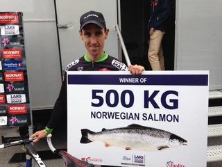 Jean-Marc Bideau won the fish prize for most combative rider