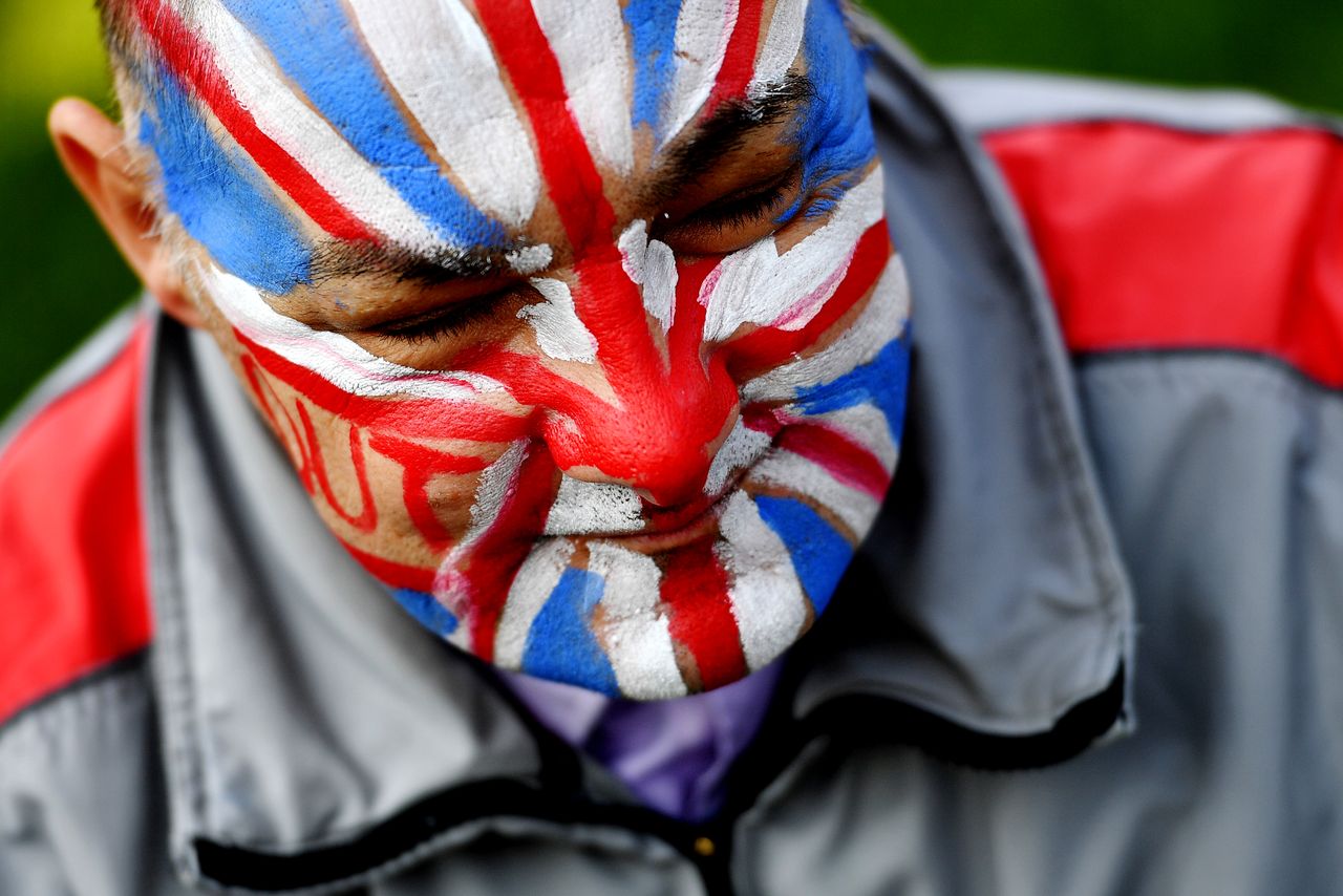 A pro-Brexit demonstrator.