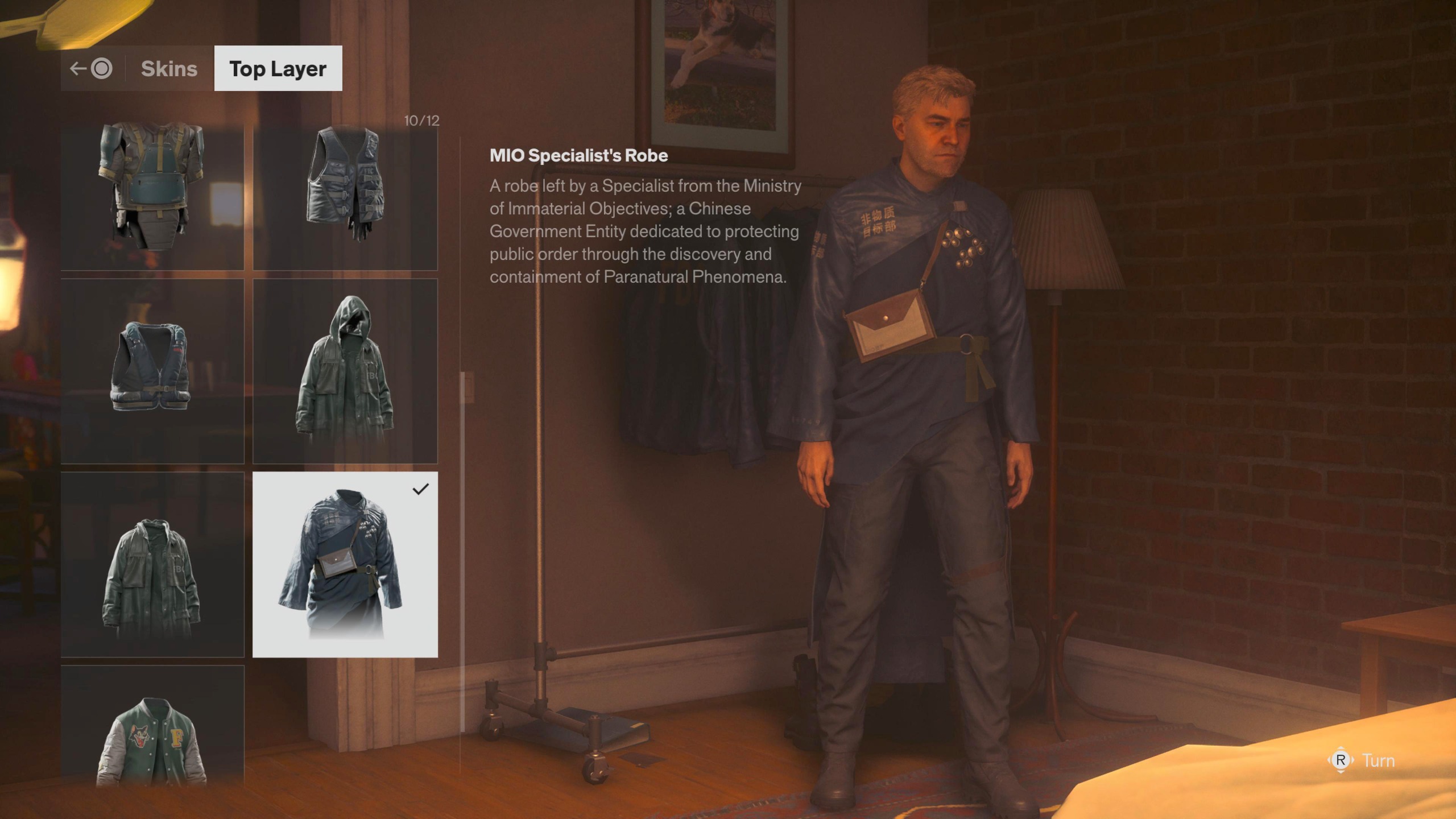 The MIO Specialist's Robe, one of the rewards available for redeeming Control Resonant codes