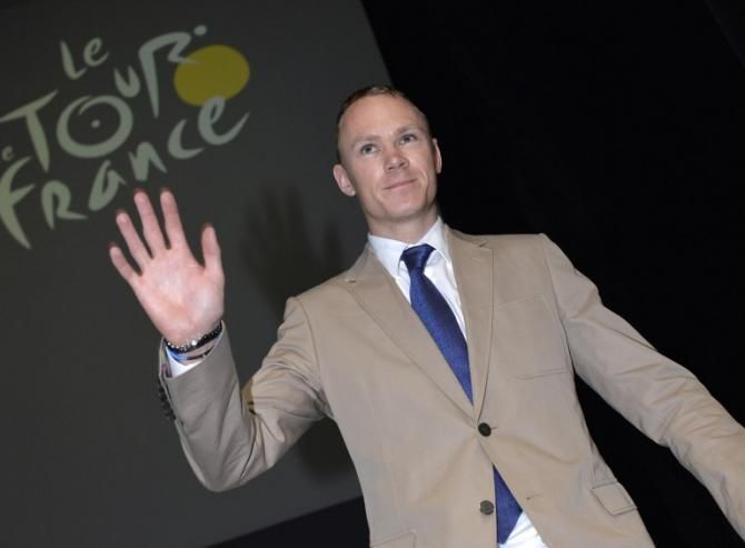 Chris Froome swapped his yellow jersey for a beige jacket to attend the presentation of the 2014 Tour de France