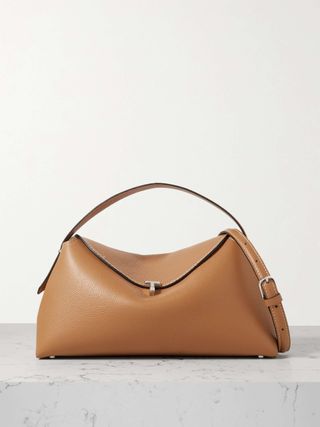 T-Lock Textured-Leather Shoulder Bag