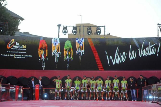 Cannondale on stage at the team presentation