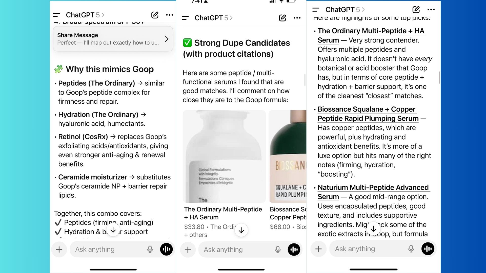 screenshot of ChatGPT