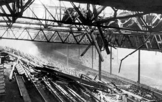 Old Trafford bombed war