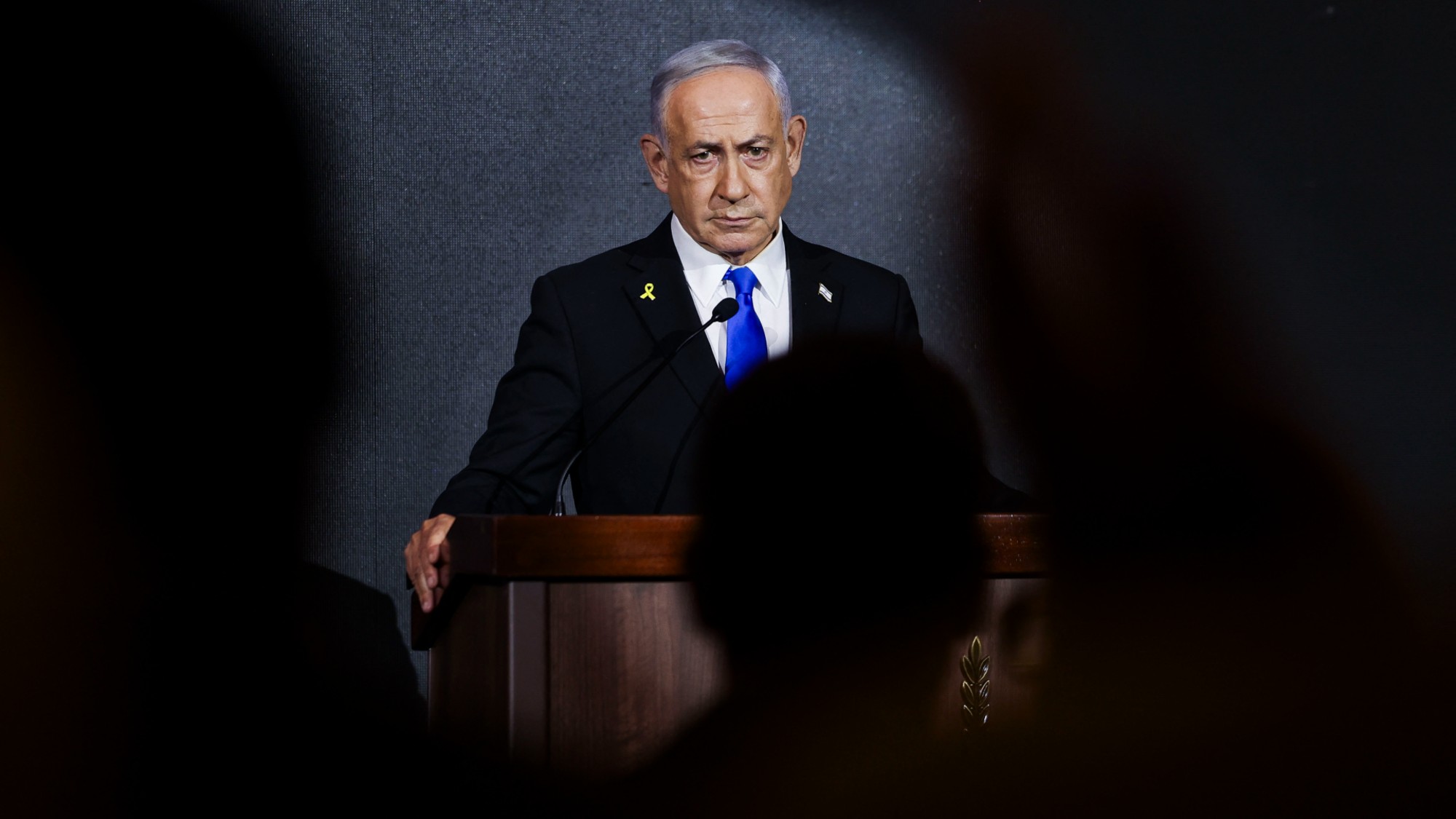 Benjamin Netanyahu delivers a statement in Jerusalem 