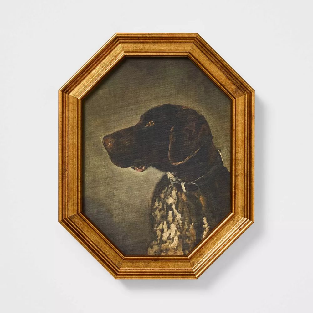Pointer Dog Portrait Framed Art