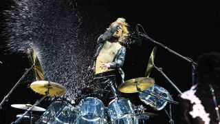 X Japan’s Yoshiki performing onstage in 2014