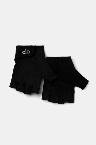 Alo Yoga black fingerless gloves