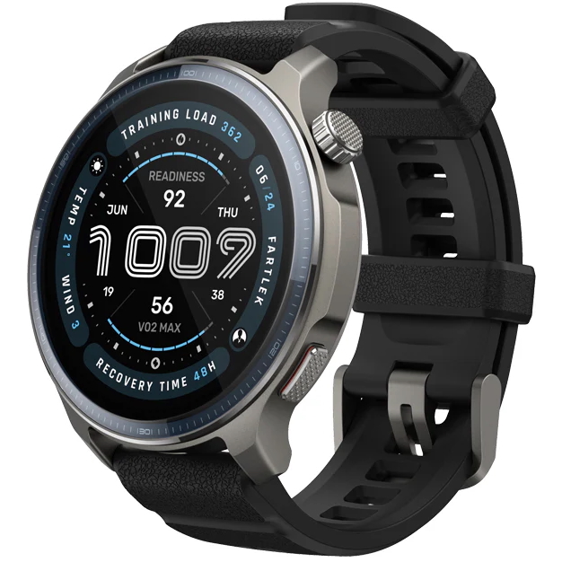Render of the black Amazfit Balance 2 fitness watch