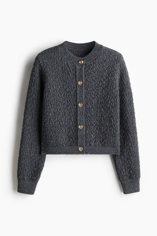 H&M Textured-Knit Cardigan