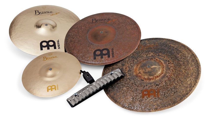 Meinl Byzance Extra Dry Cymbal Set: 14 Medium Hi Hats 18 Thin Crash B14182020ED and Free 20 Thin Crash 20 Medium Ride 
