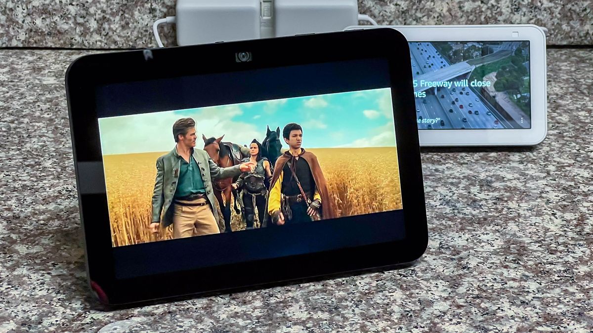 Amazon Echo Show 8 (2023) in use by author