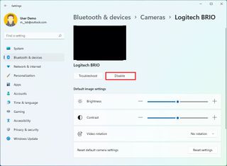Disable camera on Windows 11