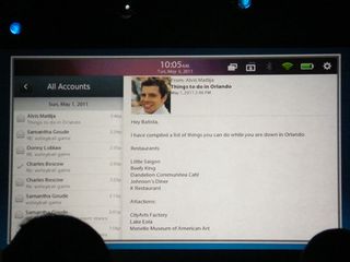 BlackBerry playbook email app