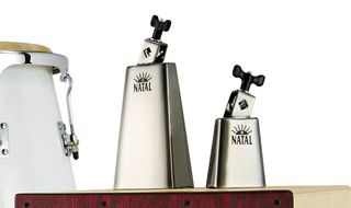 We were sent the smallest 31⁄2" (8.8cm) and the largest 61⁄2" (16.5cm) in a set of four cowbells (top right)