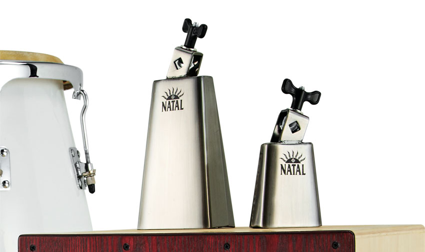 We were sent the smallest 31⁄2&quot; (8.8cm) and the largest 61⁄2&quot; (16.5cm) in a set of four cowbells (top right)