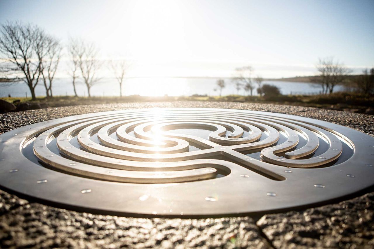 The sculpture that will sit at the heart of the finished labyrinth.