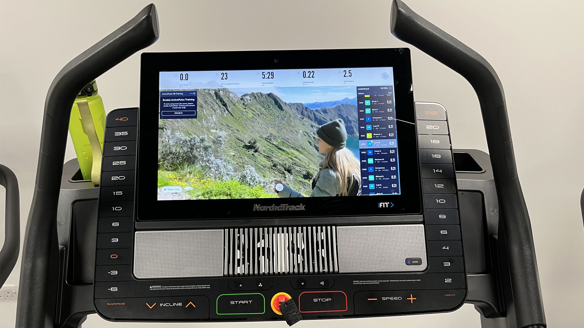 NordicTrack Commercial 2950 review: image shows NordicTrack Commercial 2950 treadmill display