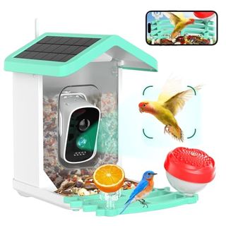 Bird Feeder With Camera, 4k Hd Ai Identify Bird Species, Smart Solar-Powered Bird Feeder, Auto Capture Bird& Motion Detection for Watching, Camera Bird Feeders Present for Bird Lovers