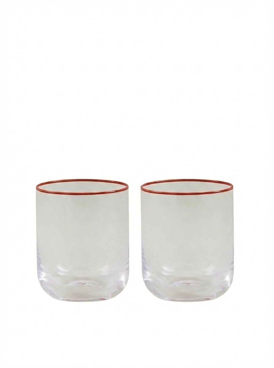 George home red rimmed glasses