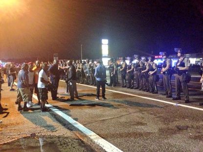 The scene in Ferguson, Missouri.