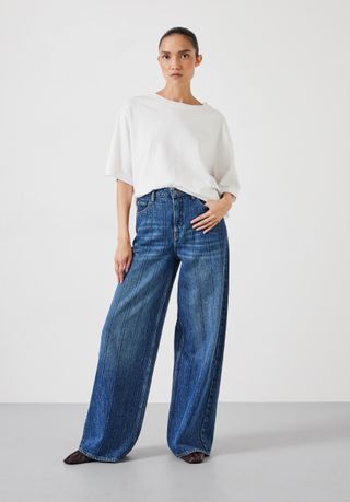 Stripe Wide Leg Jean