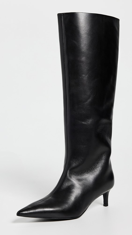 Kiki Kitten Heel Boots - Black